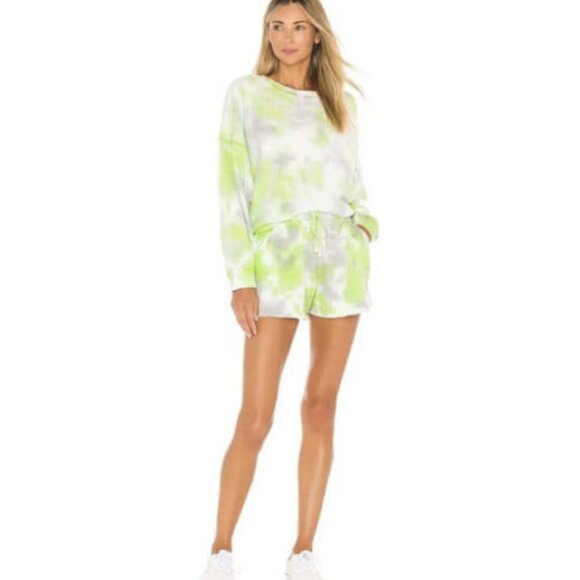 NWT! Free People Kelly Washed Green/Grey Combo Tie Dye Shorts - Size XS ♥️ - Picture 3 of 6
